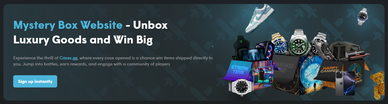 Cases.gg mystery box platform overview